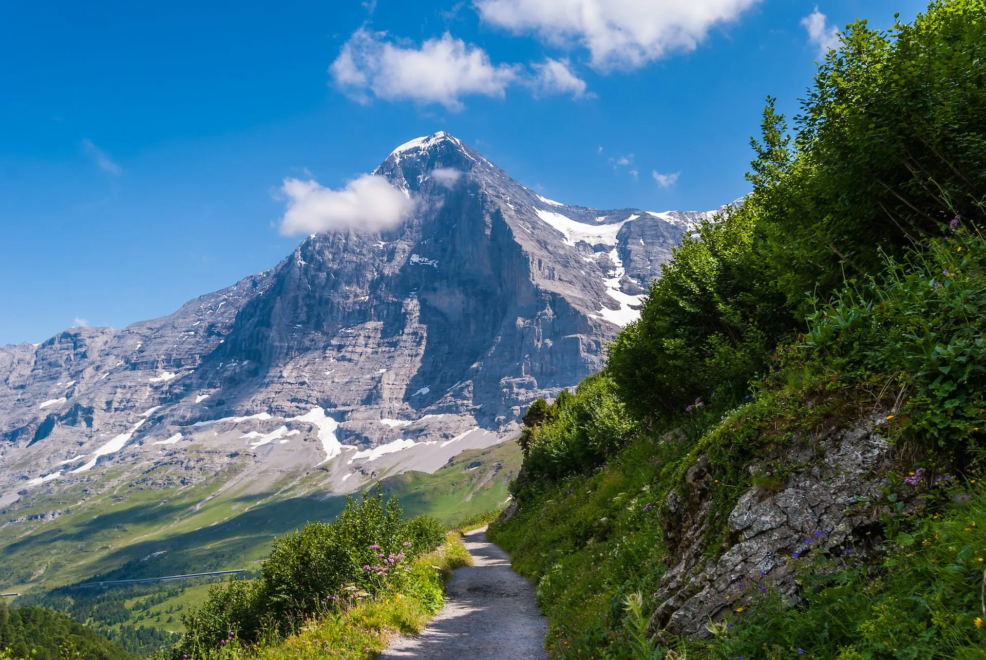 hiking towards the stunning northern face of the peak eiger grindelwald