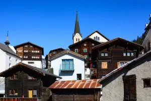 The town of fiesch is your ending point of the hike